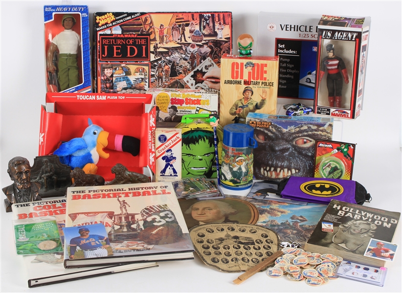1960s-2000s Vintage Toys, Books, Pinback Buttons and more (Lot of 180+)
