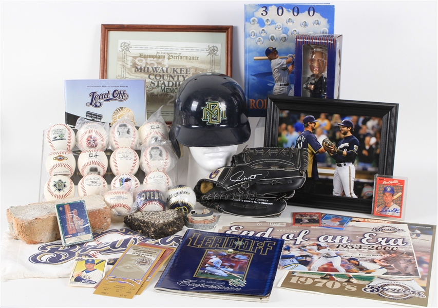 1980s-2000s Milwaukee Brewers Memorabilia Collection - Lot of 50 w/ Signed Baseballs & More (JSA)