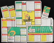 1970 Kelloggs Baseball, Basketball, and Football Card Game Rules and Instructions Sheets (Lot of 6)