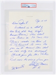 1979 Clayton Moore Lone Ranger Signed 7x10 Document (PSA Slabbed)