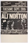 1976 Muhammad Ali Ken Norton World Heavyweight Championship Title Bout 15" x 23" Broadside