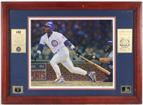 1998 Sammy Sosa Chicago Cubs Signed 26" x 36" Framed Home Run #62 Lithograph (JSA)