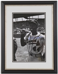 1950s Hank Aaron Oversized Type 1 Milwaukee Braves Signed 15" x 20" Framed Photo (JSA)