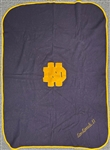 1951 Don Daniels Notre Dame 51" x 69" Wool Stadium Blanket