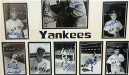 1961 New York Yankees Multi  27 x 31 Framed Photo Display w/ 16 Facsimile Signatures Including Mickey Mantle, Roger Maris, Yogi Berra, Whitey Ford & More 