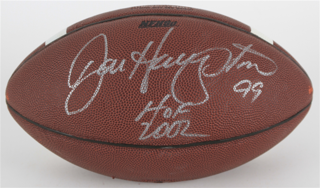 2000s Dan Hampton Chicago Bears Signed Football (JSA)