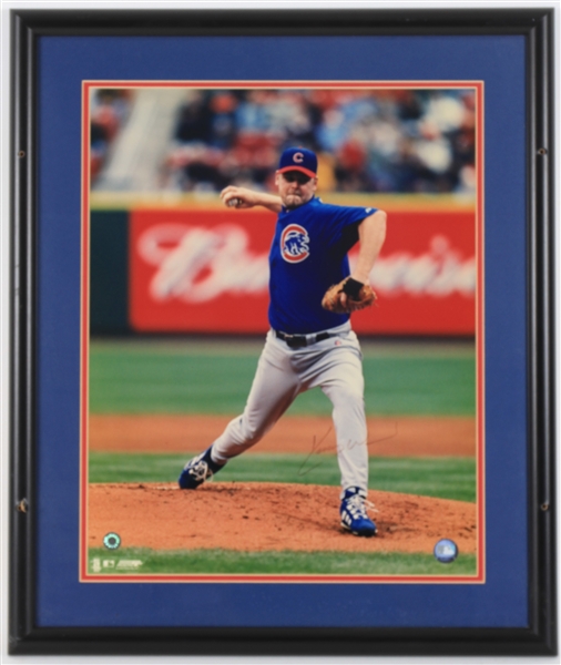 1998 Kerry Wood Chicago Cubs Signed 22x26 Framed Photo (JSA)