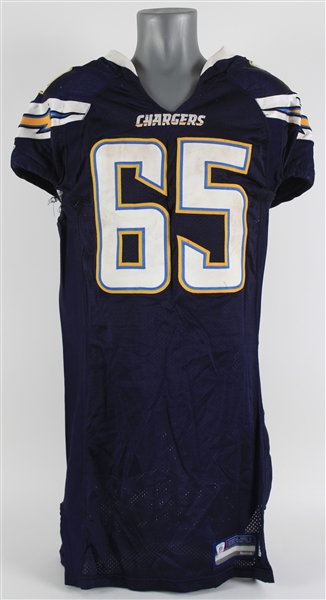 2010 (October 24) Louis Vasquez San Diego Chargers Game Worn Home Jersey (MEARS LOA/Team COA)