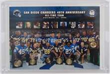 2000 San Diego Chargers 40th Anniversary All Time Team Oversize Upper Deck Football Trading Card