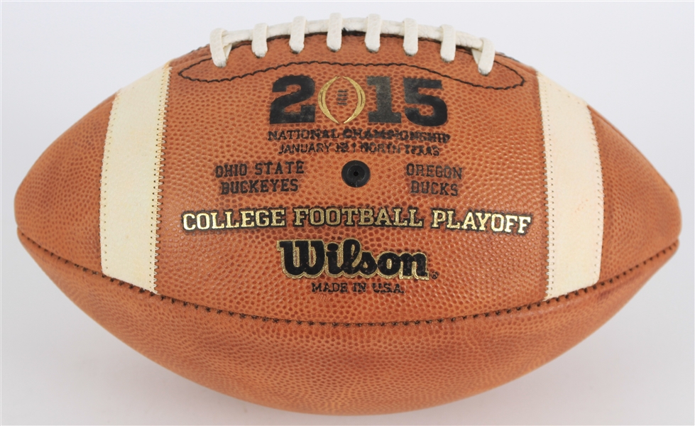 2015 Oregon Ducks Ohio State Buckeyes College Football Playoff National Championship Game Football (MEARS LOA)