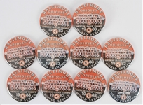 1983 Baltimore Orioles 3.5" AL Champs and Oriole Magic World Champions Pinback Buttons - Lot of 10