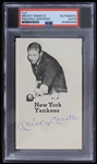 1960 circa Ultra Rare Regional Premium Mickey Mantle New York Yankees Billiards Hall - Waukesha, WI Signed 3" x 5" Promotional Card (PSA Slabbed)