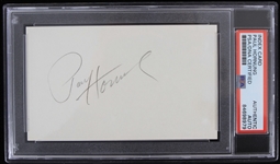 1956-1962, 1964-1966 Paul Hornung (d. 2020) Green Bay Packers Autographed 3x5 Index Card (PSA Slabbed) 
