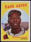 1959 Hank Aaron Milwaukee Braves Topps Trading Card #380