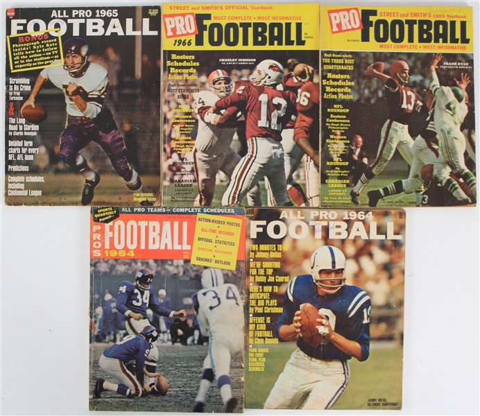 Lot Detail - 1964-1966 Pro Football and All Pro Football Magazines (Lot ...