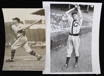 1930s Oral Hildebrand Cleveland Indians and more 5x8 Black and White Sporting News Photos (Lot of 2)