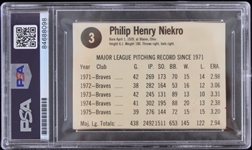 1964-83 Phil Niekro Atlanta Braves Signed Trading Card (PSA/DNA Slabbed)