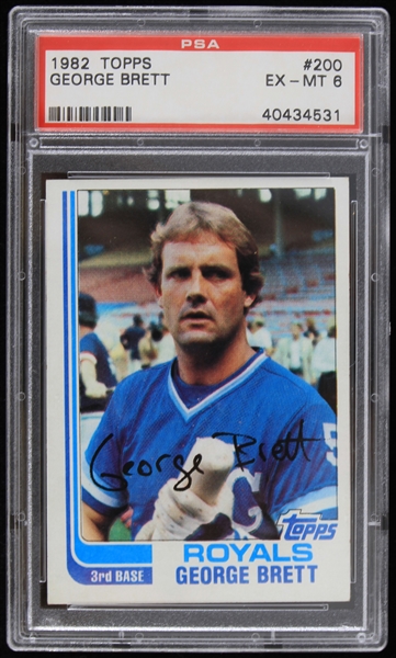 1982 George Brett Kansas City Royals #200 Trading Card (PSA EX-MT 6)