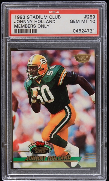 1993 Johnny Holland Green Bay Packers Stadium Club #259 Trading Card (PSA GEM MT 10)