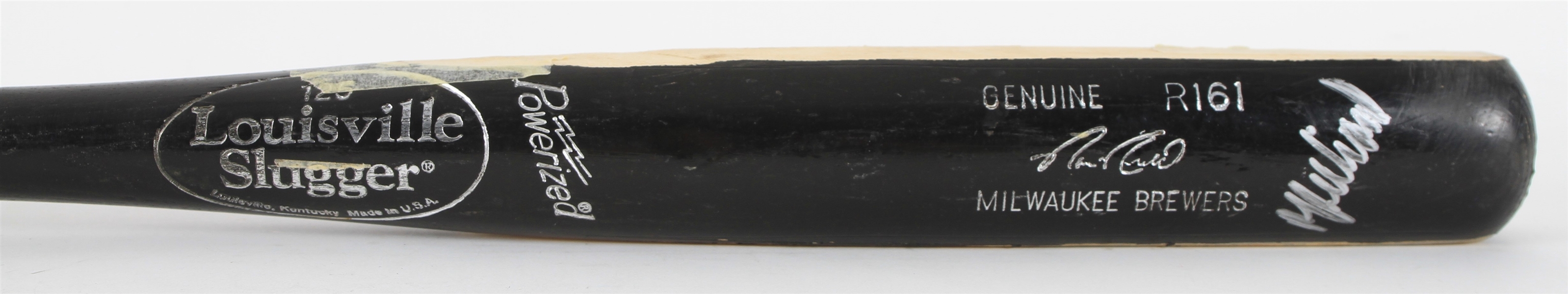 2002 Ronnie Belliard Milwaukee Brewers Signed Louisville Slugger Professional Model Game Used Bat (MEARS LOA/*JSA*)
