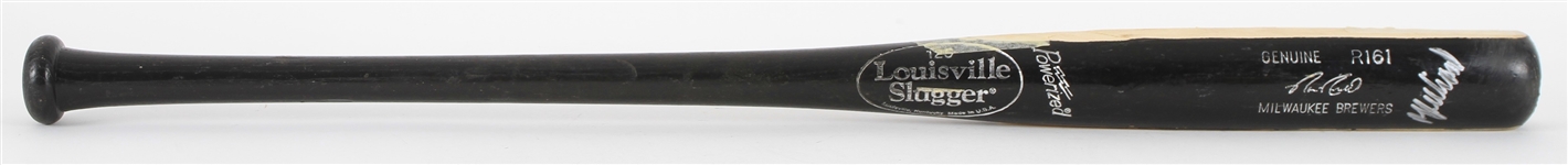 2002 Ronnie Belliard Milwaukee Brewers Signed Louisville Slugger Professional Model Game Used Bat (MEARS LOA/*JSA*)