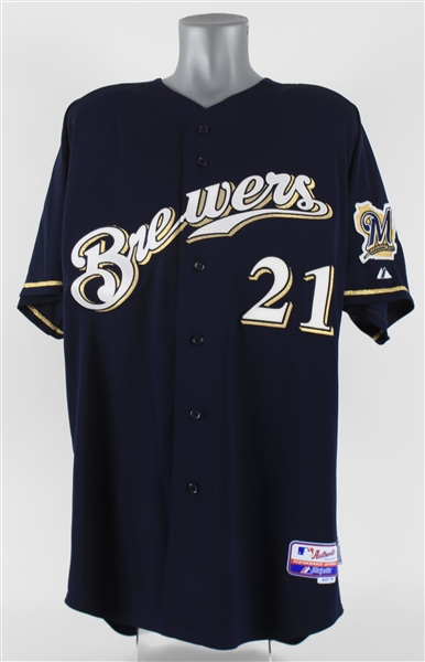 2011 Zach Braddock Milwaukee Brewers Alternate Jersey (MEARS LOA/MLB Hologram)
