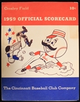 1959 (June 28) Solly Hemus Don Blasingame Signed Cincinnati Reds St. Louis Cardinals Crosley Field Scored Scorecard 