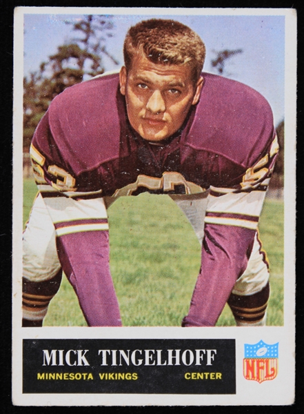 1965 Mick Tingelhoff Minnesota Vikings Philadelphia Trading Card