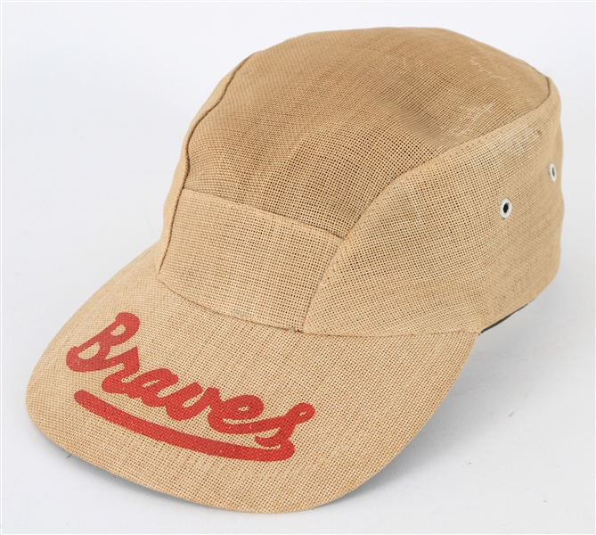 1953 circa Milwaukee Braves Onsite Souvenir Tweed Mesh Hat