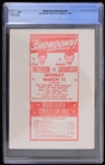 1961 Muhammad Ali (Cassius Clay) Jim Robinson Fourth Career Fight Program (CGC Slabbed 4.0) Troy Kinunen Collection