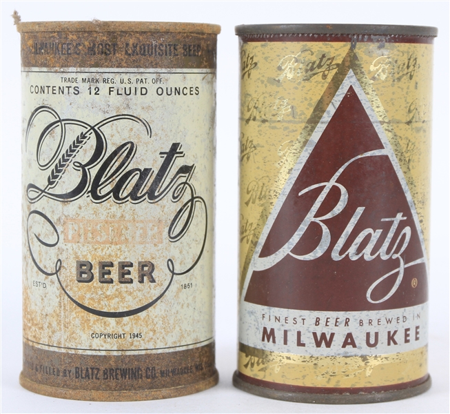 1940s-50s Blatz Beer Cans - Lot of 2