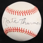 1993-94 Nate Thurmond San Francisco Warriors Signed ONL White Baseball (JSA)