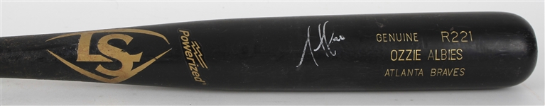 2016 Ozzie Albies Atlanta Braves Signed Louisville Slugger Professional Model Minor League Bat (MEARS LOA/JSA) 