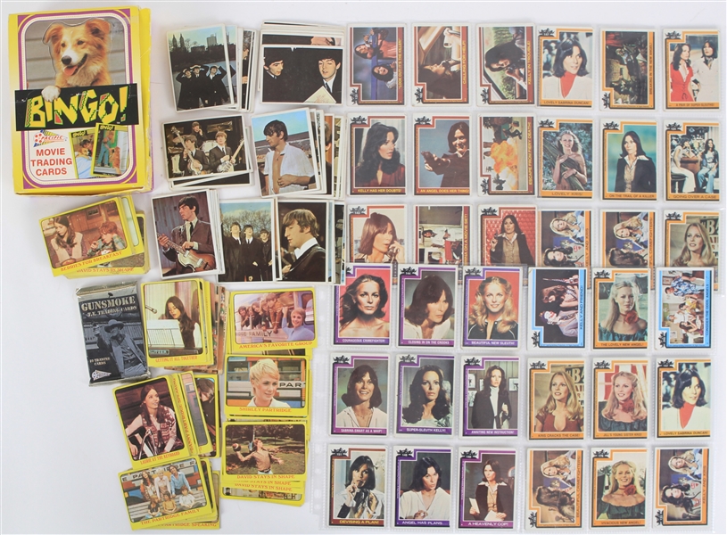 1960s-90s Non Sports Trading Cards - Lot of 500+ w/ The Beatles, Charlies Angels, Partridge Family, Bingo & More 