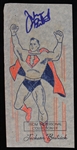 1940s Jackson Bostwick Captain Marvel Signed 3.5" x 7.5" Water Transfer (JSA)