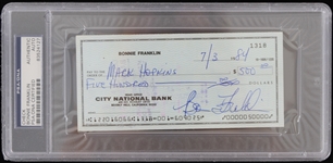 1984 Bonnie Franklin One Day at a Time Signed Check (PSA/DNA Slabbed)