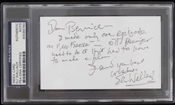 1966 Eli Wallach Batman Mr. Freeze Signed Index Card (PSA/DNA Slabbed)