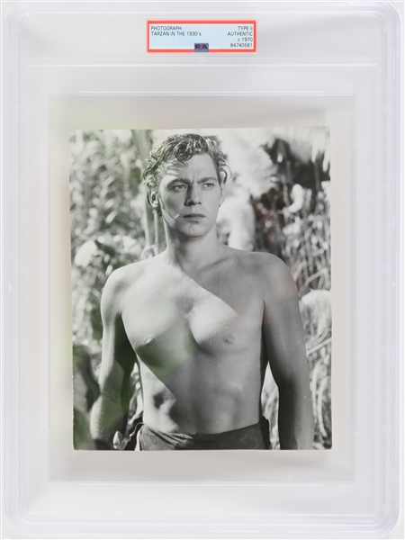 1970 circa Johnny Weissmuller Tarzan 6x8 Photo (PSA Type II)