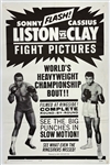 1964 Muhammad Ali Sonny Liston World Heavyweight Championship Title Bout 27" x 41" Fight Pictures Poster