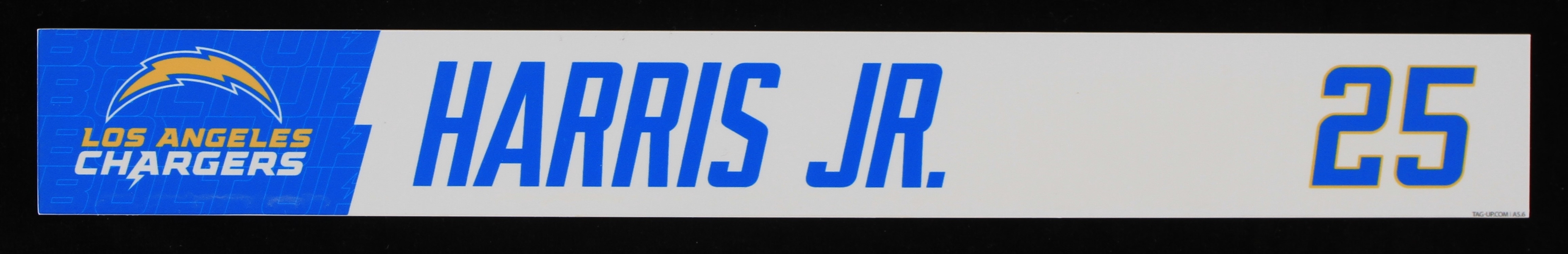 2020-2021 Chris Harris Jr. Los Angeles Chargers Locker Name Plate