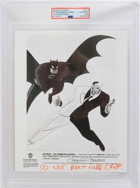 1992 Batman Animated Series Press Photograph Type III (PSA Slabbed)