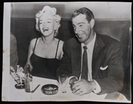 1954 Joe DiMaggio and Marilyn Monroe Black and White 6x8 Photo