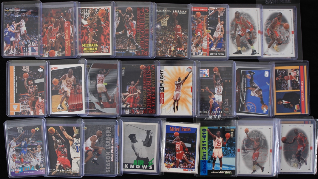 1990s-2000s Michael Jordan Chicago Bulls Basketball Trading Cards - Lot of 97