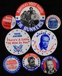 1970s Archie Bunker Pinback Button Collection - Lot of 8