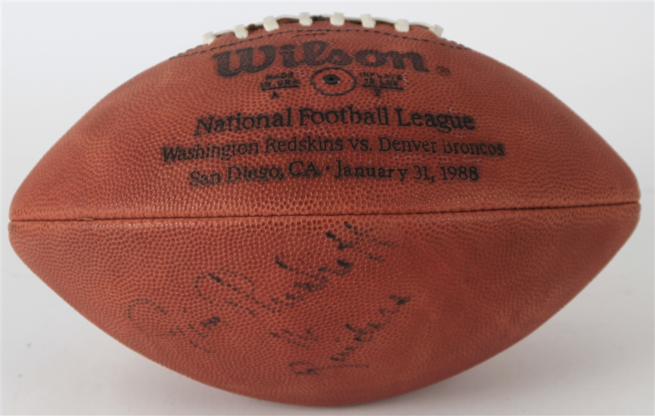 1988 Jim Plunkett Oakland Raiders Signed ONFL Tagliabue Super Bowl XXII Football (JSA)