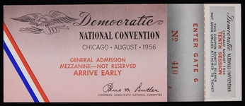 1956 Democratic National Covention Full Ticket 