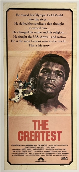 1977 Muhammad Ali The Greatest 13" x 29" Movie Poster (Troy Kinunen Collection)