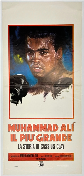 1977 Muhammad Ali The Greatest Il Piu Grande 12" x 27" Italian Language Movie Poster (Troy Kinunen Collection)