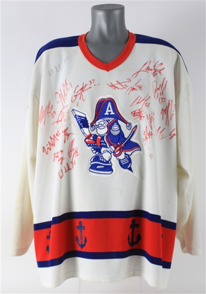 1980s-90s Milwaukee Admirals Team Signed Jersey 