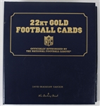 1999 Danbury Mint History of Professional Football 22kt Gold Football Cards - Set of 50 + 5 Extra Cards
